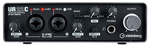 Steinberg UR22C USB 3.0 Audio Interface, 2-in/2-out, 32-bit/192kHz